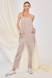 WRINKLE RIB STRAPPY JUMPSUIT
