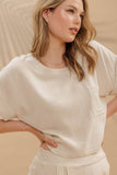 Linen Short Sleeve Boxy Top