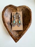 Western Aztec Stone Stud Earrings