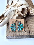 Western Squash Blossom - Stone Stud Earrings
