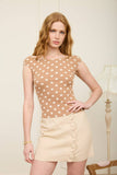 Polka Dot Knit Top