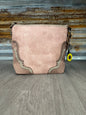 MW Embossed Shoulder Bag