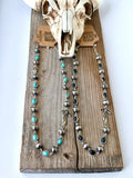 Western Style Navajo Pearl Stone Coquette Bow Necklace