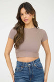 Back Tie Sweater Knit Crop Top