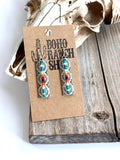 Western Style Seed Bead Bar Drop Dangle Earrings