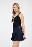 Scoop Neck Front Tie Tank Top