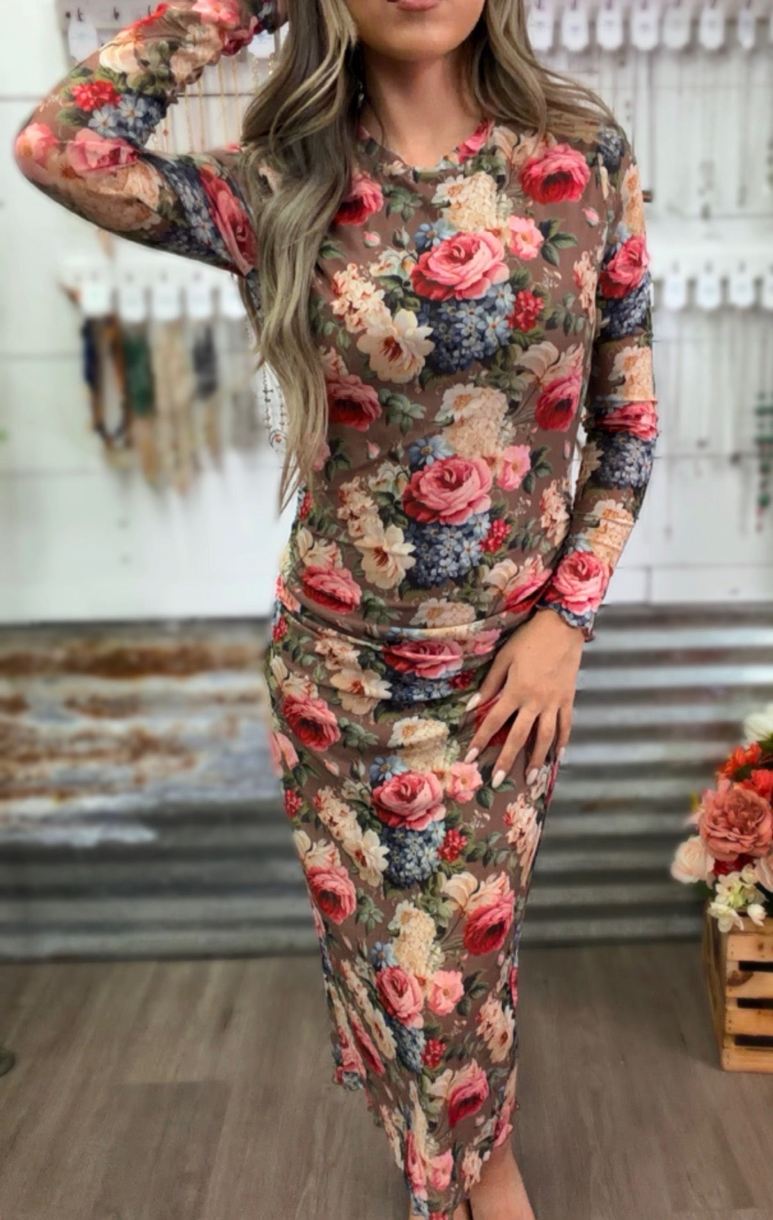 Flower Mesh Dress