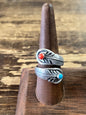 Double feather adjustable ring