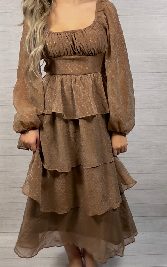 Ruffle Long Sleeve Dress