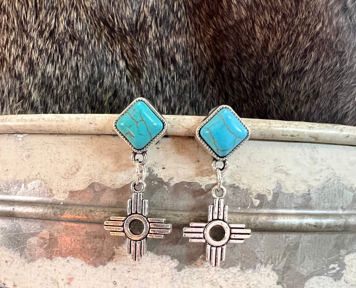 Zia Earring with Turquoise