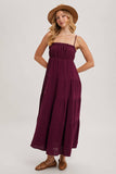 Ruffle Trim Tiered Maxi Sundress