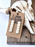 Western Stone Bar Drop Dangle Earrings