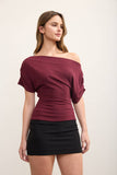 One-Shoulder Short Sleeve Top