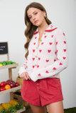 Heart Pattern Cardigan