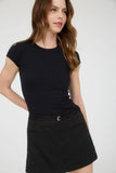 Round Neck Short Sleeve Knit Bodysuit