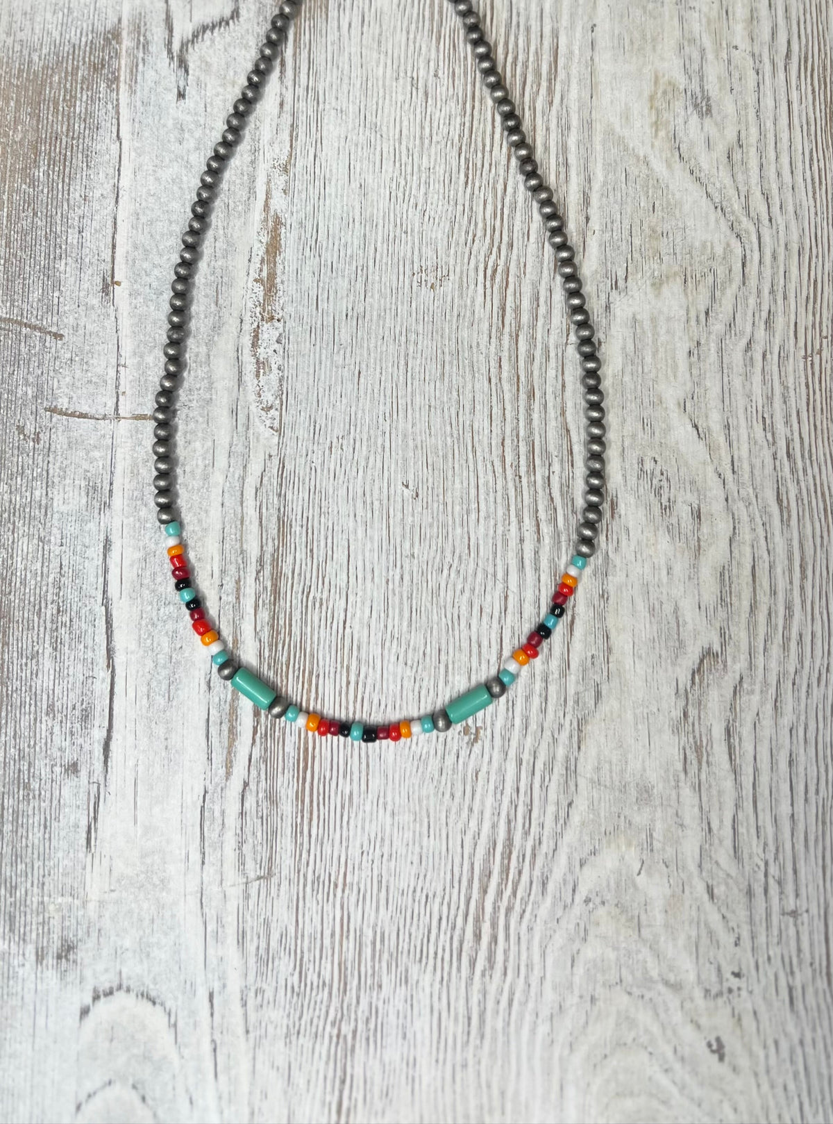 Western Boho Navajo Bead Choker Necklace