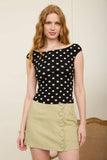 Polka Dot Knit Top