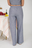 Stripe Linen Drawstring Lounge Pants