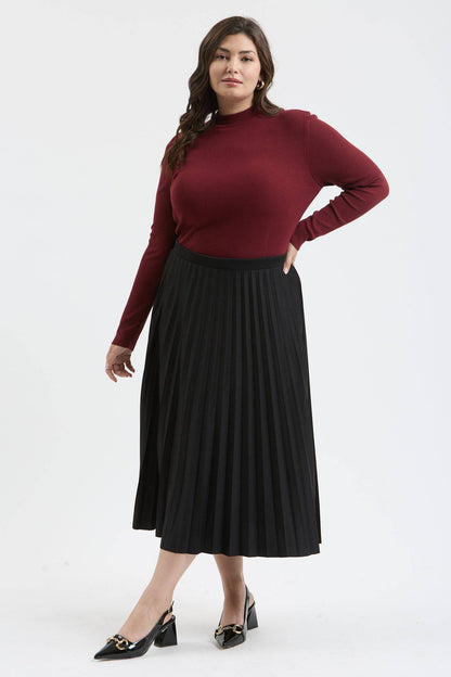 Plus Mock Neck Long Sleeve Top