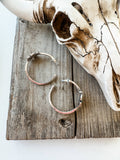 1.50” Western Flower Hoops Earrings 