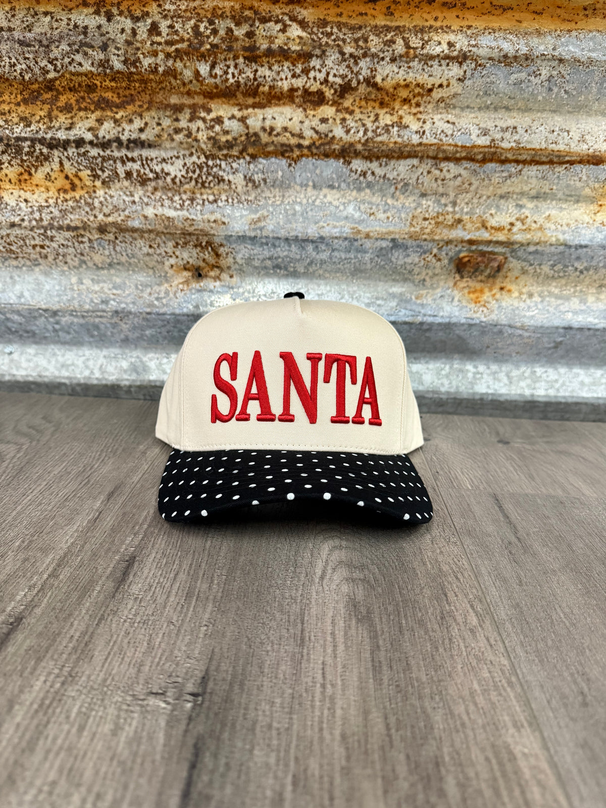 Santa Polka Dot Trucker Hat