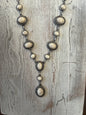 Large Circle & Oval Lariat Necklace