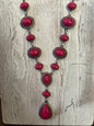 Large Circle & Oval Lariat Necklace