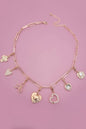 Bow Heart Charm Necklace