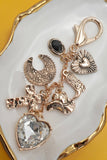 Bag Key Charm- Heart Cross Western Boot