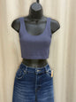 Rebeka ribbed corset crop