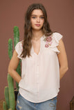 Floral Embroidery Top