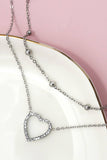 Stainless Steel Silver Heart Necklace