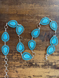 Rustic Oval Stone Concho Belt