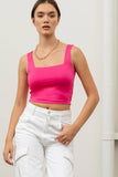 Cropped Square Neck Tank
