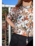 Buckaroo Short Sleeve Mesh Top
