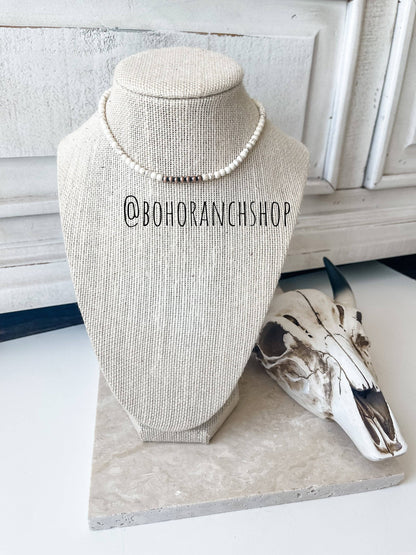 Western Navajo Style Bead Choker Necklace