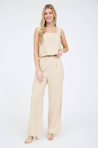 High Waist Linen Pants