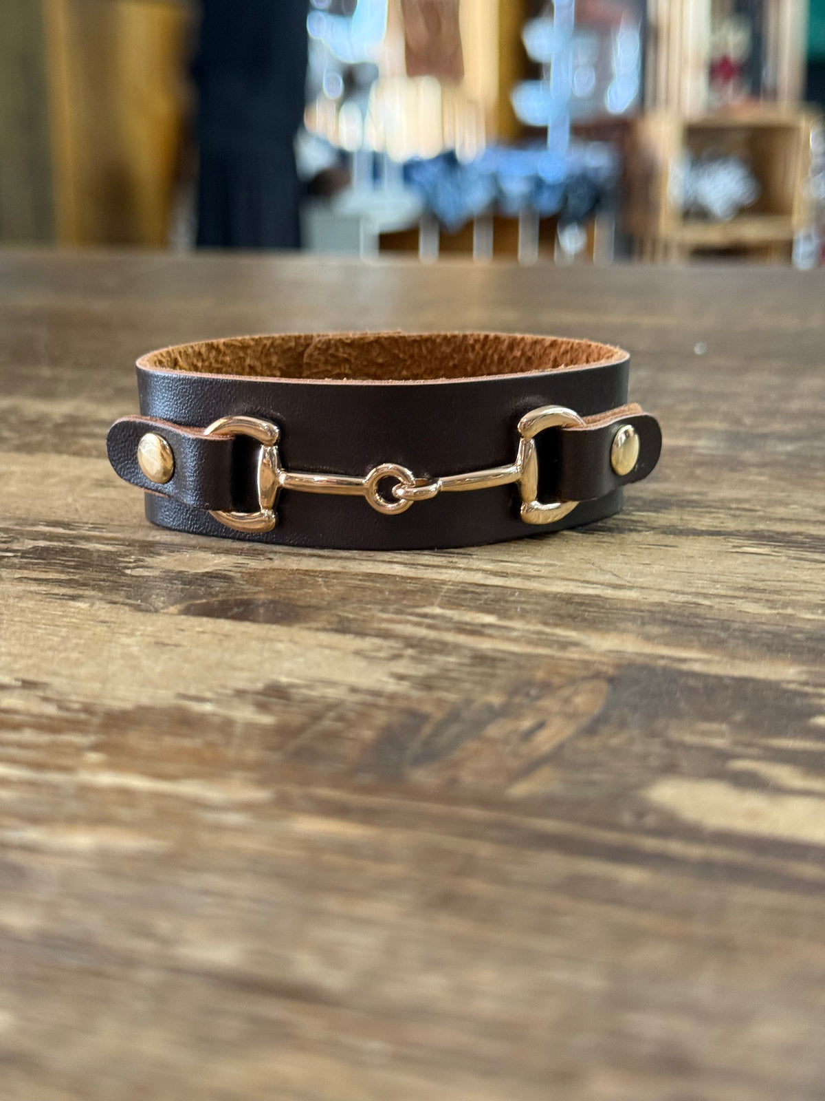 Faux Leather Cuff Bracelet