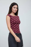 Polka Dot Knit Top