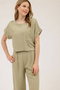 Linen Short Sleeve Boxy Top