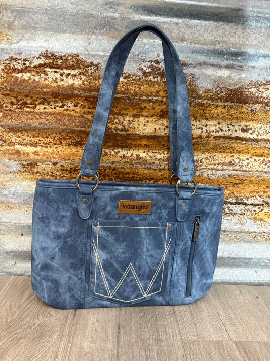 Wrangler "W" Stitch Denim Tote Bag