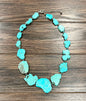 24" Graduated Slab Turquoise Necklace