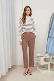 Stretch Waist Straight Fit Dress Pants