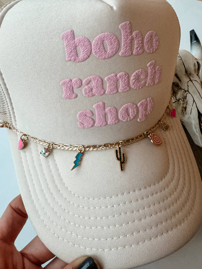 Western Pendant Charm Trucker Hat Chain