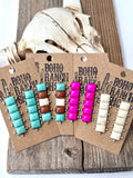 Western Stone Bar Drop Dangle Earrings