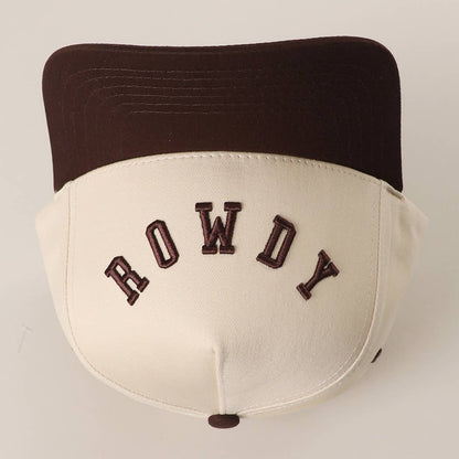 ROWDY Upside Down Embroidered Two-Tone Trucker Hat