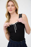 Scoop Neck Front Tie Tank Top