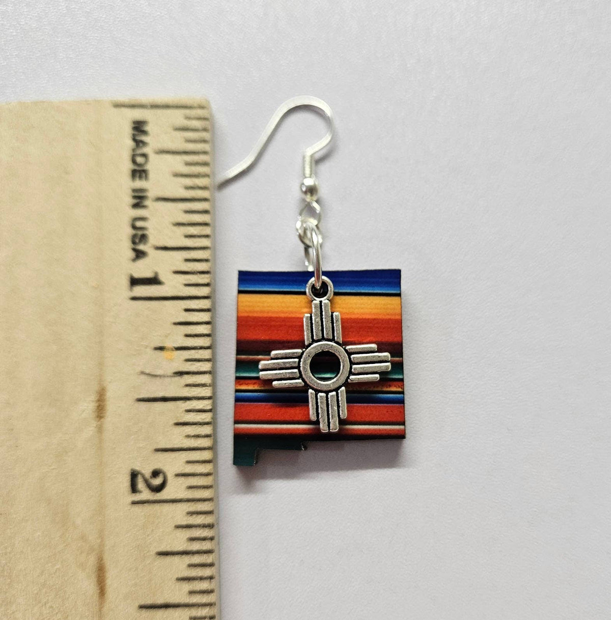 New Mexico Serape Zia Earrings