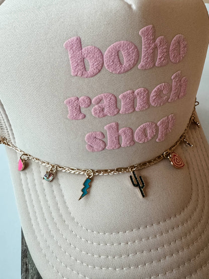 Western Pendant Charm Trucker Hat Chain