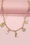 Western Boot, Star, Hat Charm Necklace